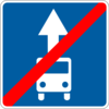Конец полосы для движения маршрутных транспортных средств
